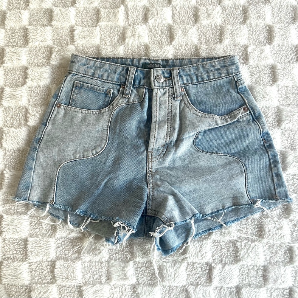 Wild Fable Artsy Denim Cutoff Shorts Daisy Dukes